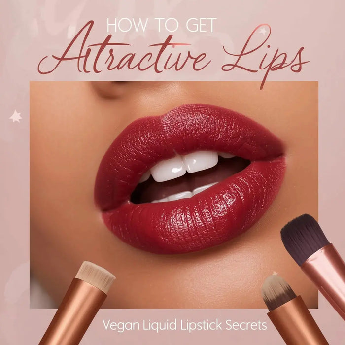 Plump, glossy lips using cruelty free lip gloss and vegan lipstick.